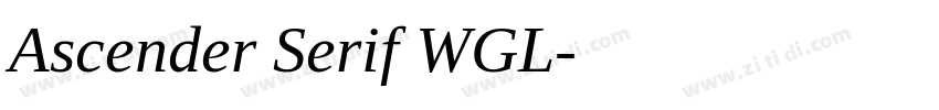 Ascender Serif WGL字体转换